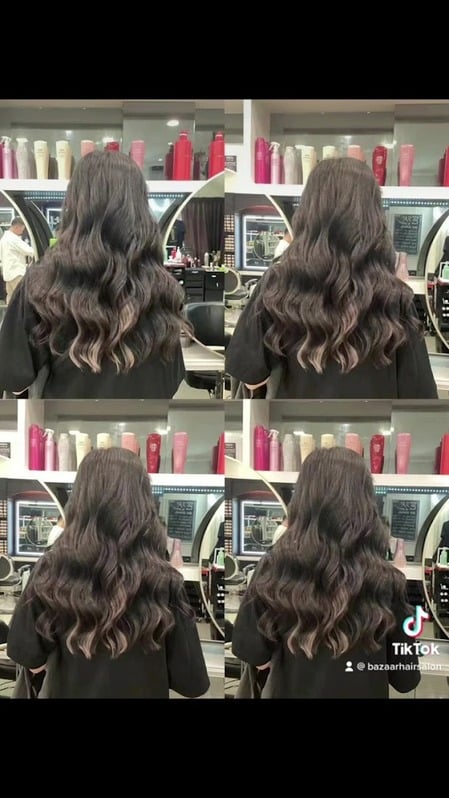 Hair perming with soft curls at Bazaar Hair Salon Geylang